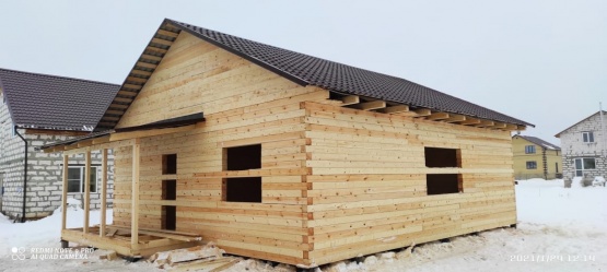 Дом 9х10, одноэтажный из профилированного бруса 145х145, построенный в г. Красное на Волге