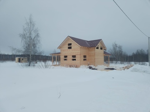 Дом 10х10, из профилированного бруса 195х145, по проекту заказчика. г. Калязин