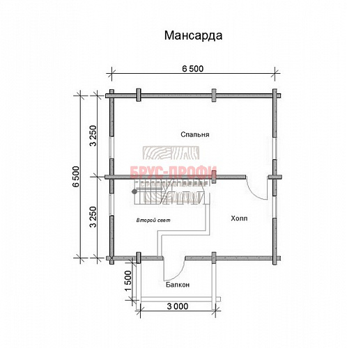 Проект №13. Комбинированный дом 6,5 на 6,5
