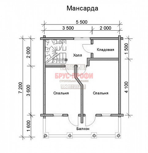 Проект №15. Комбинированный дом 5,5 на 5