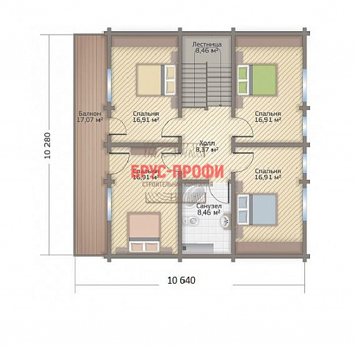 Проект №6. Комбинированный дом 10,3 на 13,7