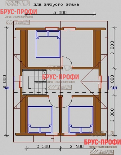 Проект №12. Дом из бруса 6 на 8