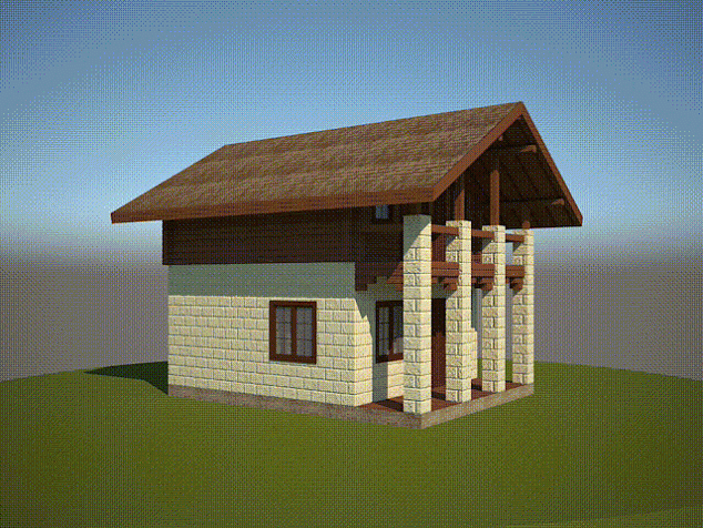 Проект №15. Комбинированный дом 5,5 на 5