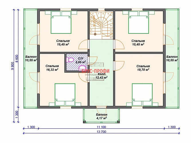 Проект №4. Комбинированный дом 10 на 14