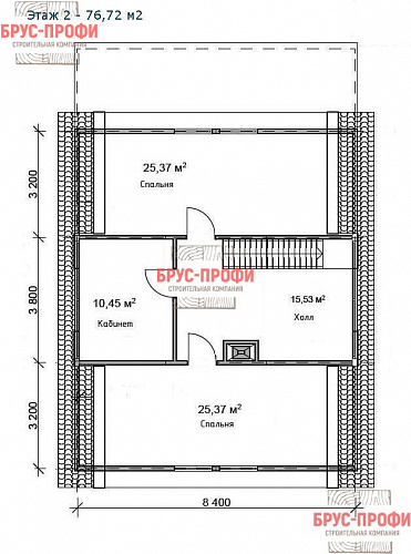 Проект №78. Дом из бруса 8,5 на 13