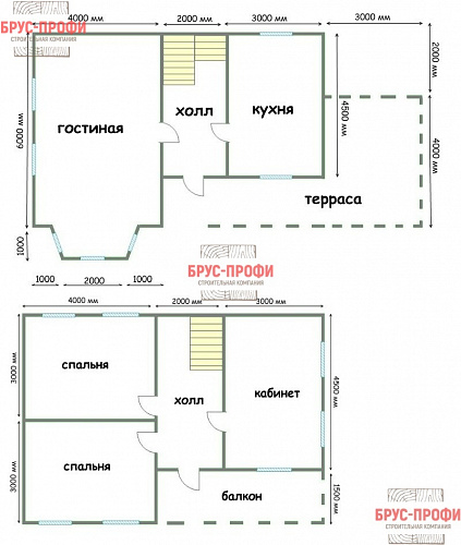 Проект №48. Дом из бруса 7 на 12