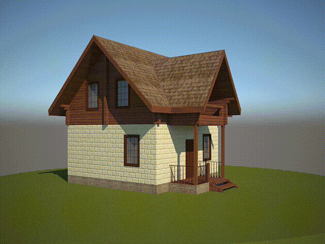 Проект №13. Комбинированный дом 6,5 на 6,5