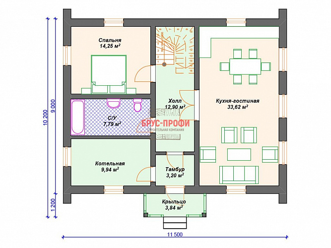 Проект №4. Комбинированный дом 10 на 14