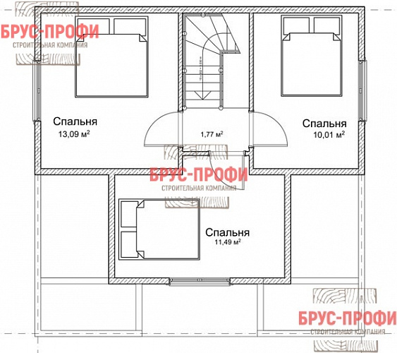 Проект №50. Дом из бруса 8 на 8