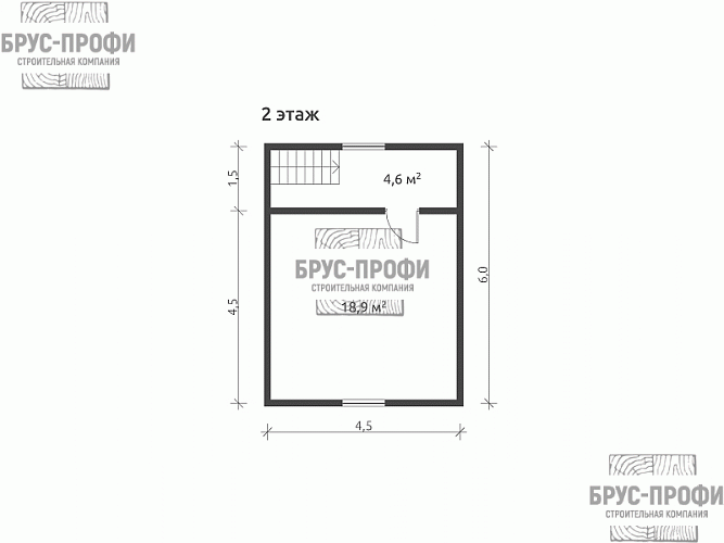 Проект №24. Дом из бруса 7,5 на 7,5