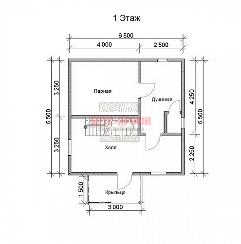 Проект №13. Комбинированный дом 6,5 на 6,5