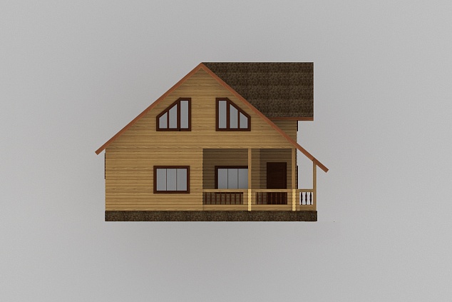 Проект №110 Дом из бруса 9х10 м