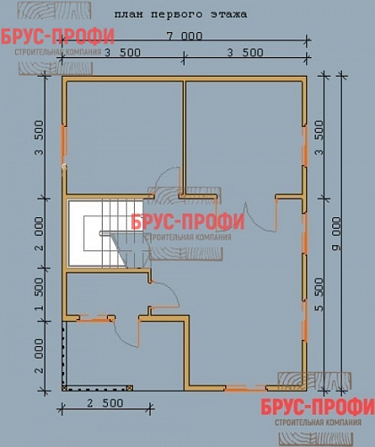Проект №40. Дом из бруса 7 на 9