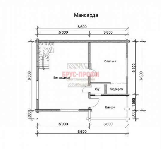 Проект №14. Комбинированный дом 8,6 на 6,6