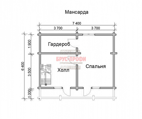 Проект №11. Комбинированный дом 6,4 на 7,4